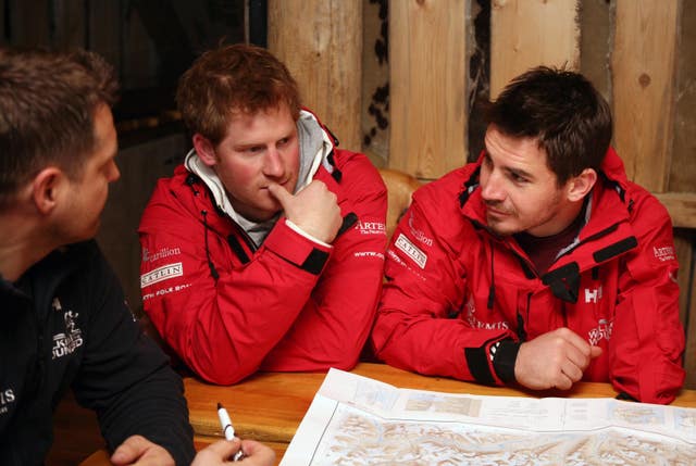 Jaco Van Gass, right, was joined by Prince Harry for part of his North Pole expedition