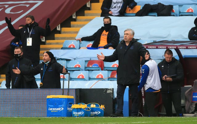 Carlo Ancelotti on the touchline