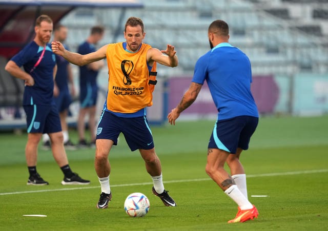 Kyle Walker, right, took part in the session