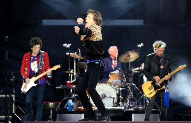The Rolling Stones on stage (Jane Barlow/PA)