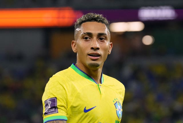 Brazil’s Raphinha during the FIFA World Cup