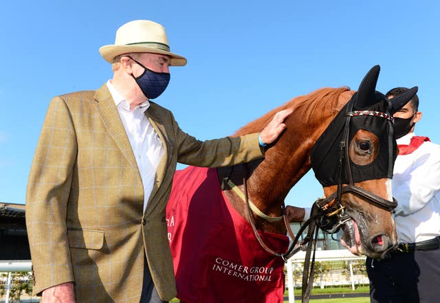 Dermot Weld (left) with Search For A Song
