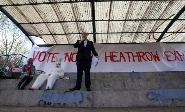 Boris Johnson has long been a vocal opponent of Heathrow expansion (Steve Parsons/PA)