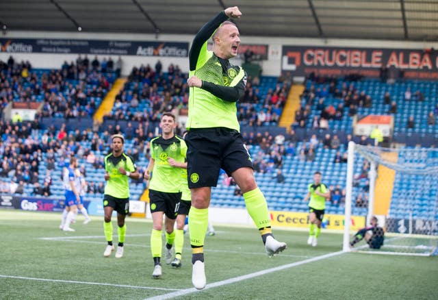 Griffiths celebrates his goal for Celtic