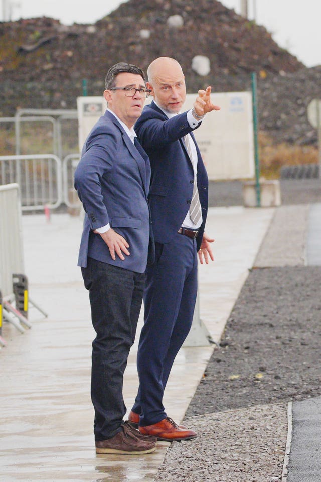 Prime Minister Andy Burnham and Welsh Stephen Kinnock in Port Talbot, south Wales, last week