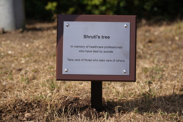 NHS staff tree planting ceremony