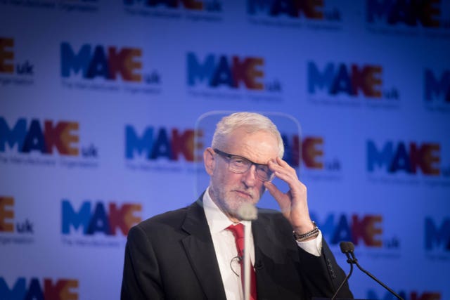 Labour leader Jeremy Corbyn claimed Theresa May's Brexit tactics were an attempt to 'blackmail' MPs into supporting her deal (Stefan Rousseau/PA)