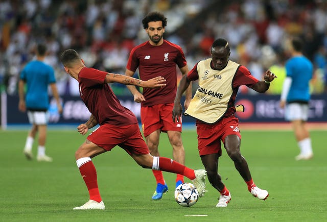 Roberto Firmino, Mo Salah and Sadio Mane