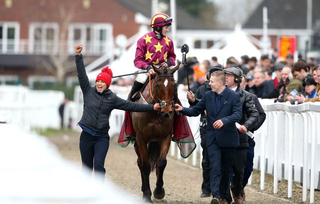 Jockey Rachael Blackmore shone in the Albert Bartlett Novices’ Hurdle on Minella Indo at Cheltenham