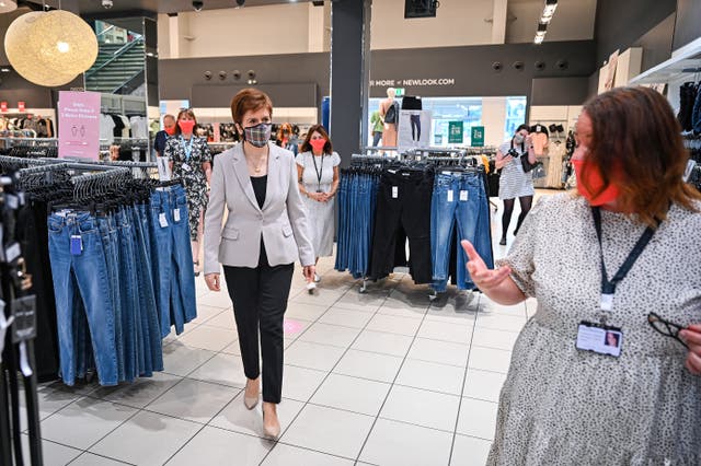 Nicola Sturgeon visit to retail park