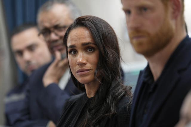 Meghan looked emotional when she met 17-year-old Jaber from Gaza, being treated in a Jordanian hospital after being shot in the legs
