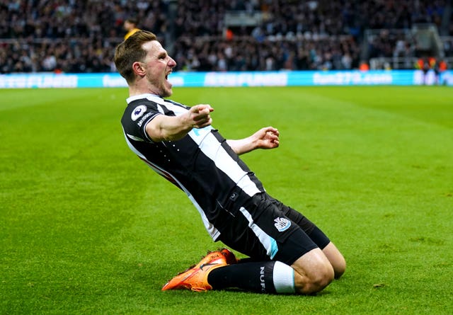 Chris Wood celebrates scoring