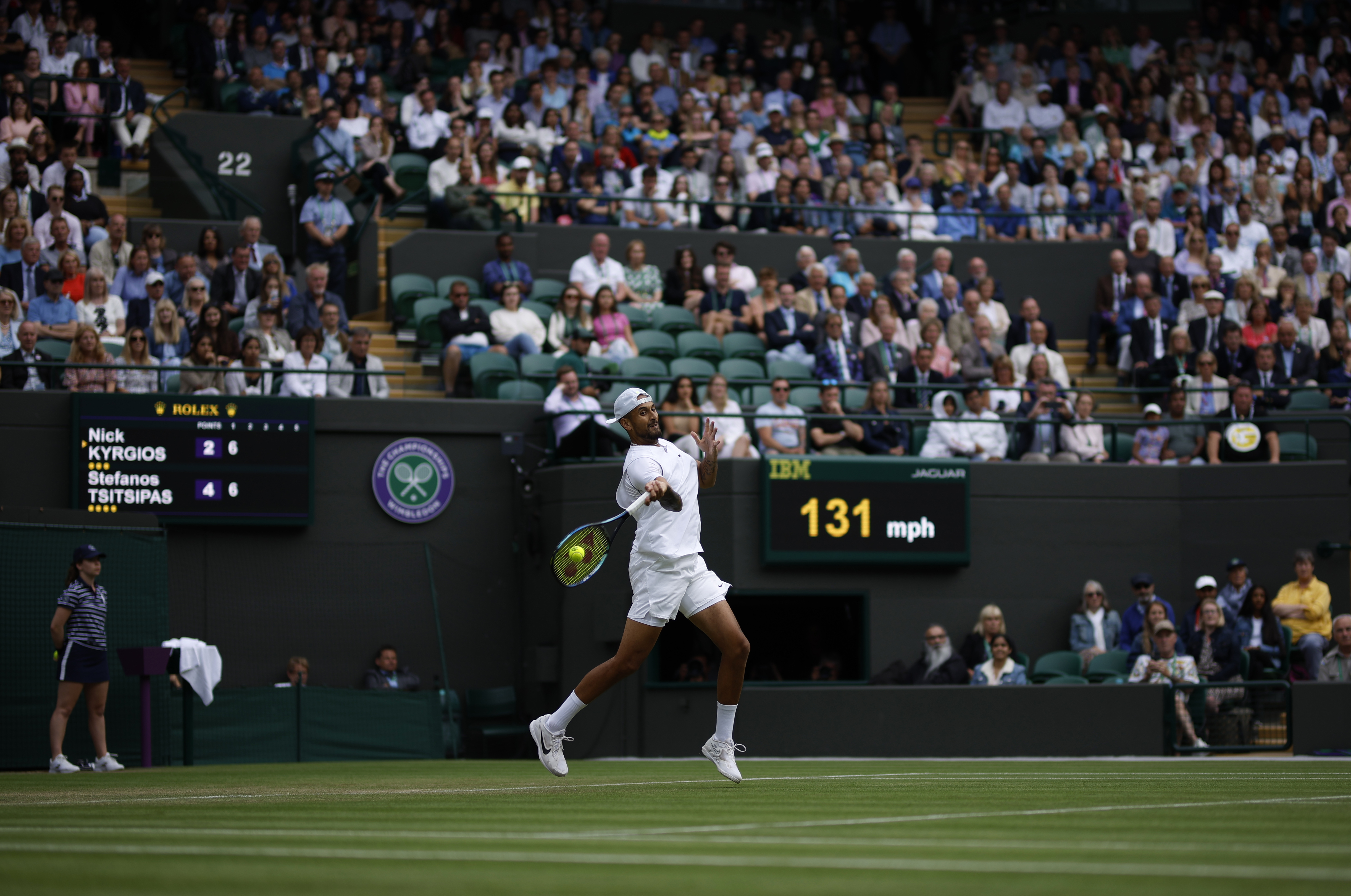 Nick Kyrgios on his way to victory