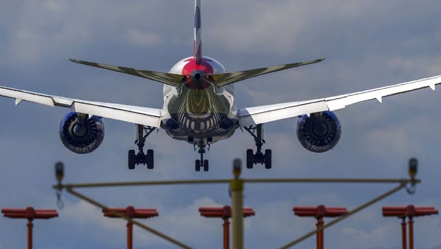 Plane landing