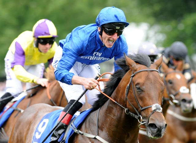 Harry Angel (left) winning last year's July Cup