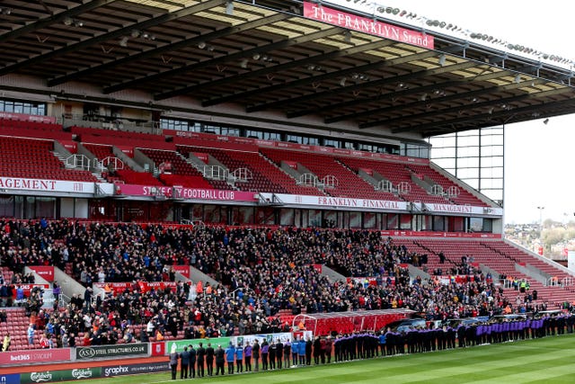 Stoke fans pay their respects