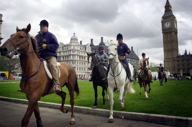 Hunting protest in London