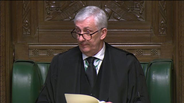 Commons Speaker Sir Lindsay Hoyle