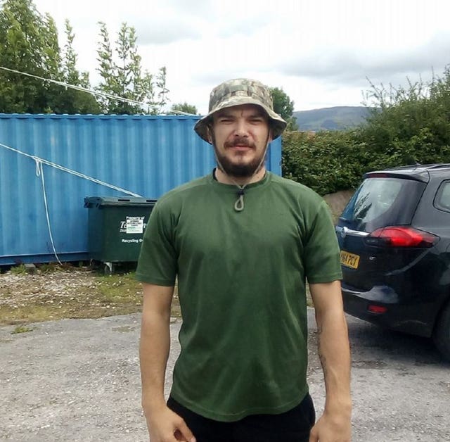 An image posted to Facebook by Aidan James in August 2017 of himself