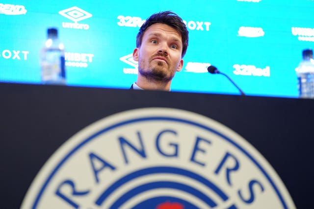 New Rangers Head Coach Danny Rohl during a press conference at Ibrox Stadium,