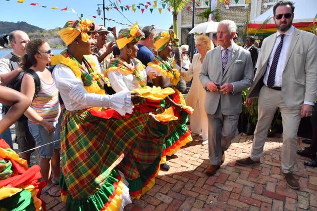 Charles and Camilla at market