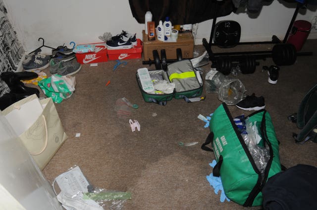 The room where paramedics worked to save the life of Ah'Kiell Walker (Gloucestershire Police/PA)