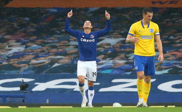 James Rodriguez had another fine afternoon for Everton