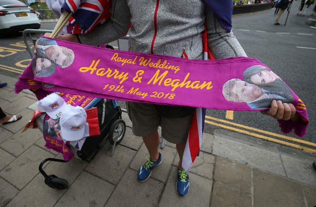 Souvenir sellers were staking their claim to a pitch in Windsor (Jonathan Brady/PA)