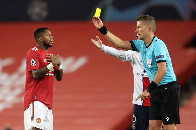 Fred was shown two yellow cards