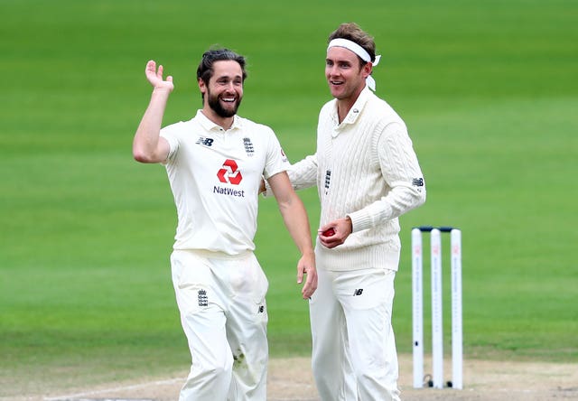 Chris Woakes, left, and Stuart Broad have both stated recently the players would have no problem taking a pay cut (Michael Steele/PA)