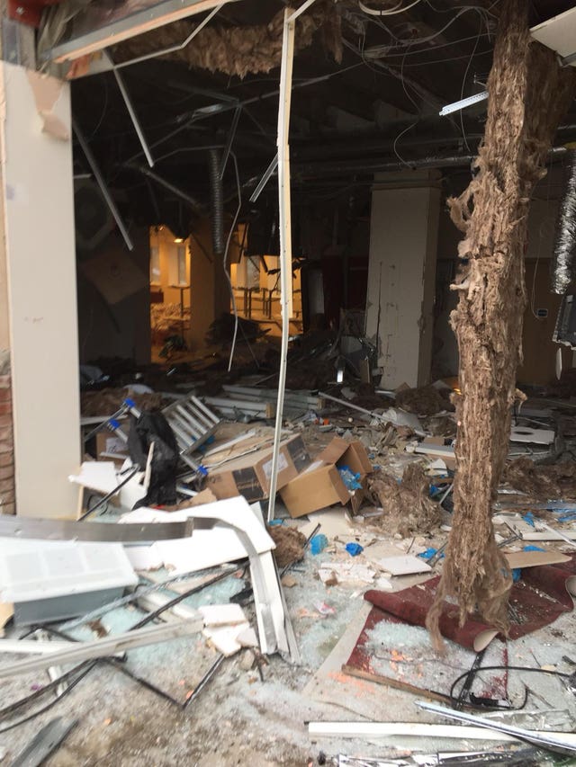 Damage caused to the hotel in Edge Lane