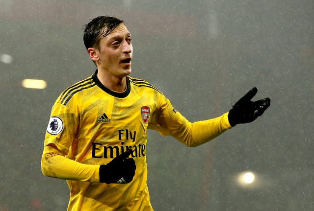 Mesut Ozil was back in the starting XI