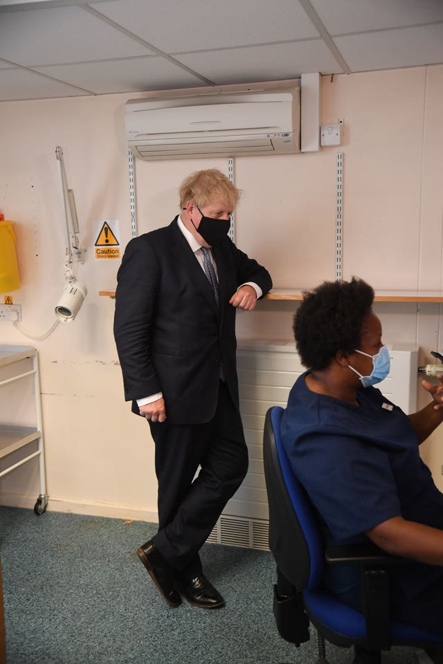 Boris Johnson visit to London GP surgery