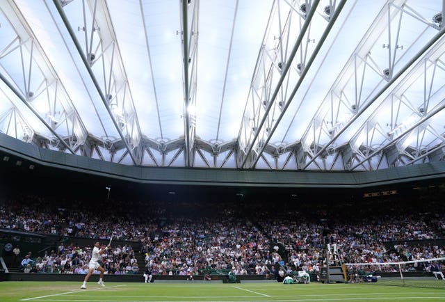 Novak Djokovic played his late-night match under Centre Court's roof