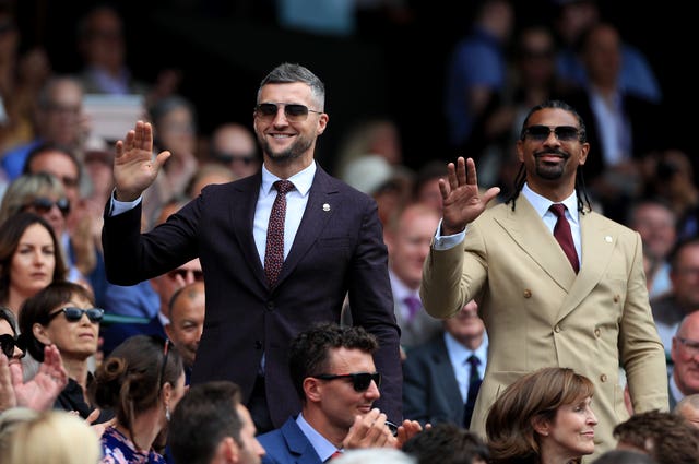 Former boxers Carl Froch and David Haye 
