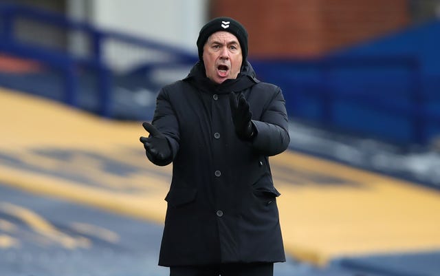 Everton manager Carlo Ancelotti was left frustrated 