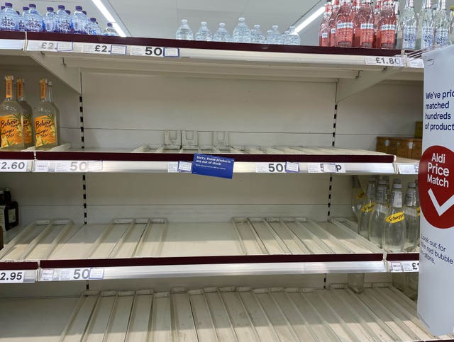 A shortage of delivery drivers has led to empty shelves in supermarkets