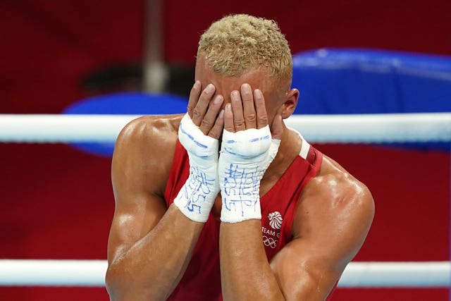 Ben Whittaker was crestfallen after his defeat in the men's light-heavyweight final (Mike Egerton/PA)