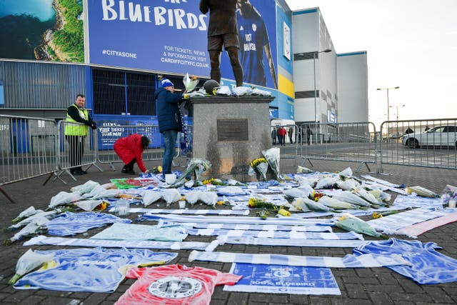 Tributes at Cardiff City
