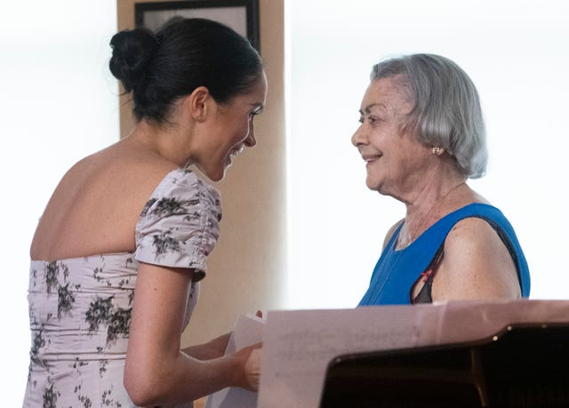 Meghan visits the Royal Variety Charity care home