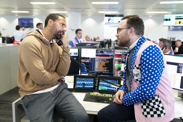 Rio Ferdinand during the BGC annual charity day at Canary Wharf in London