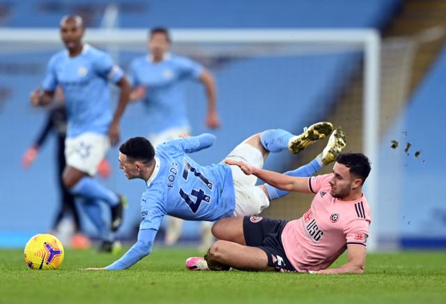 The Blades defended stubbornly at the Etihad Stadium