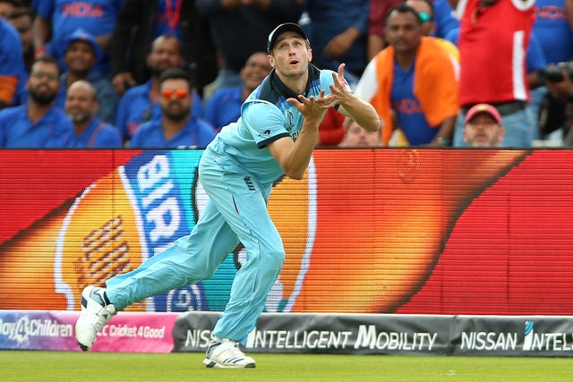Chris Woakes took a beauty of a catch (Nigel French/PA)