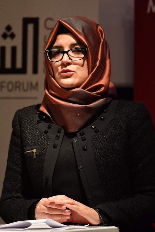 Hatice Cengiz, the fiancee of the murdered journalist Jamal Khashoggi