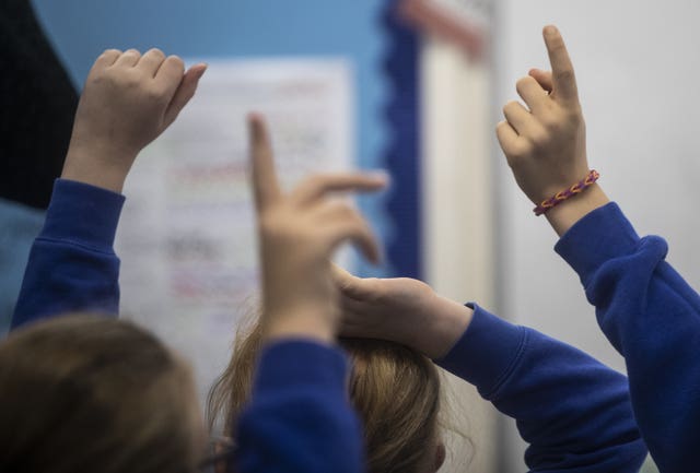 School children during a Year 5 class,