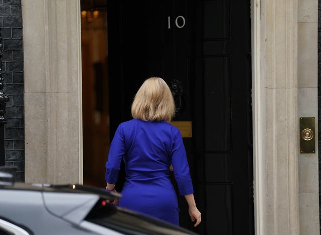 Liz Truss pictured entering 10 Downing Street amid a Cabinet reshuffle