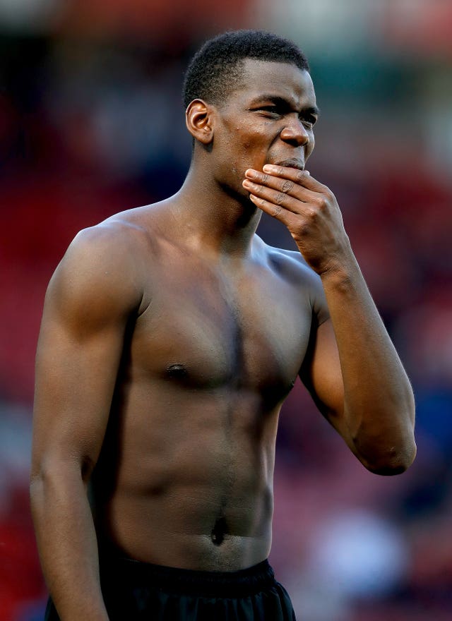 Pogba became involved in an argument with fans after defeat by Cardiff