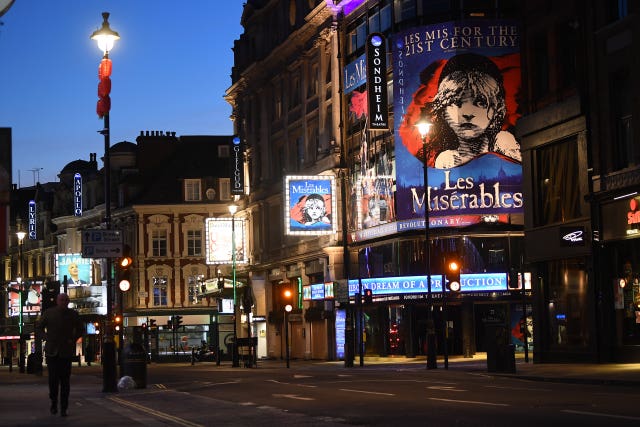 The Sondheim Theatre, which usually shows the Les Miserables musical