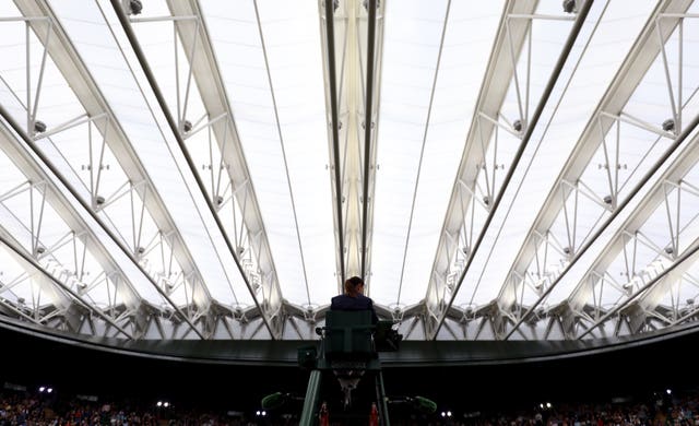The new roof on Court One at Wimbledon