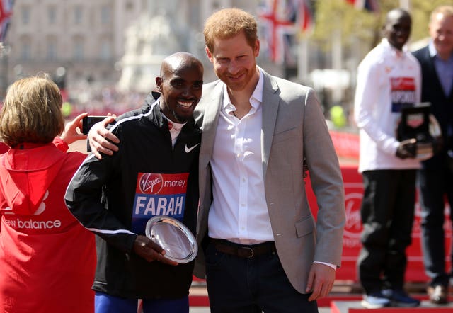 Harry and Sir Mo Farah